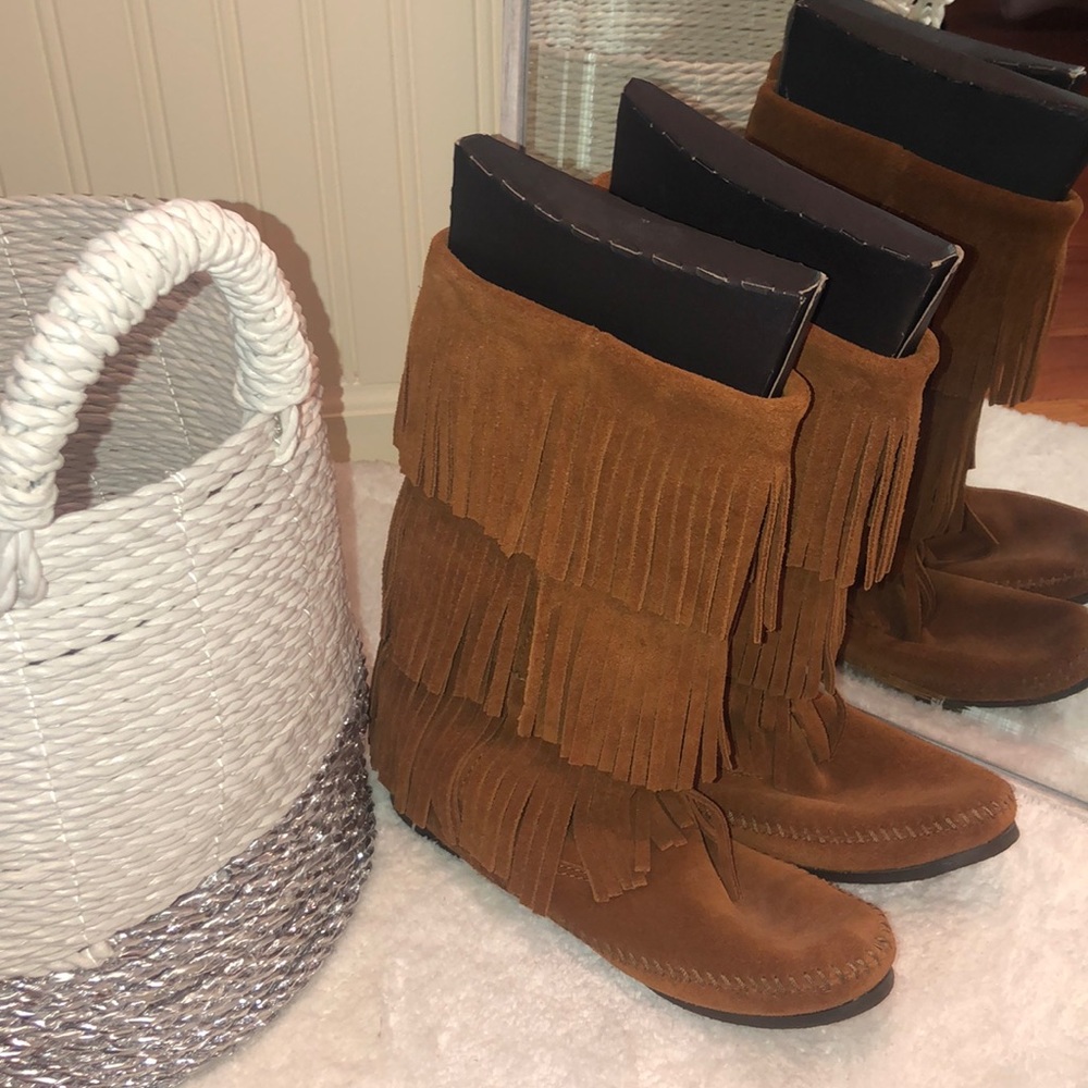 Brown 3- Layer Minnetonka Boots